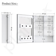 Plantex Acrylonitrile Butadiene Styrene Durable Bathroom Cabinet with Mirror/Premium Multipurpose Bathroom Mirror with Storage/Mirror with Shelf (14X18 Inch-White)