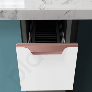 Plantex Profile Handle for Kitchen Cabinet/10 Inch Alluminium Drawer Profile Handle/Wardrobe Pull Handle for Home/Office/Hotel - Pack of 5 (Rose Gold)