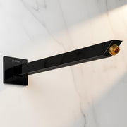 Plantex 14-Inch Shower Arm for Overhead Shower/Stainless Steel Shower Pipe/Wall Mount Bathroom Fitting with ½-Inch Thread - Pack of 1 (Black)