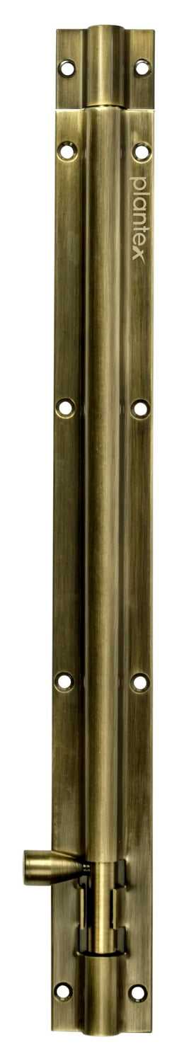 Plantex Stainless Steel 12 inch Tower Bolt/Tower Bolt for Home,Offices Doors and Windows/Tower Bolt for Main Door/Door Latch/Kundi/Chitakini/Door Latch for Windows - Pack of 1 (Brass Antique)