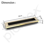 Plantex Sliding Door Handle/Concealed Handle for Sliding Door/160mm Concealed Handle for Wardrobe/Kitchen Cabinet - Pack of 1 (Brass Antique)