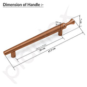 Plantex Main Door Handle/Stainless Steel & Aluminium Door Handle/300mm Pull-Push Handle for Home/Office/Hotel - Pack of 1 (DTMD-413, Rose Gold)