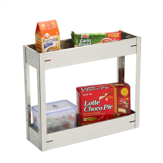 Plantex Stainless Steel Pullout Basket/Dish Rack/Kitchen Basket - Fixture for Modular Kitchen (Size : 17 x 20 x 8 Inches)