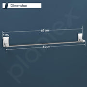 Plantex 304 Grade Stainless Steel Single Towel Rod/Towel Holder for Bathroom/Towel Rack/Bathroom Accessories, Crystal (24-inch) Chrome