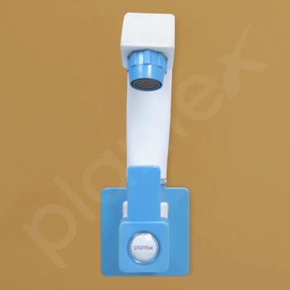 Plantex ABS Plastic ES-115 Single Lever Sink Cock 360 Degree Swivel Spout for Kitchen Faucet/Water Saving Aerator with Plastic Flange (Blue & White)