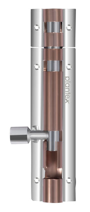 Plantex Stainless Steel 4 inch Tower Bolt/Tower Bolt for Home,Offices Doors and Windows/Tower Bolt for Main Door/Door Latch/Kundi/Chitakini/Door Latch for Windows (Rose Gold & Chrome, Pack of 1)