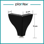 Plantex 4 Inch Sofa Legs for Bed Furniture/Sofa Legs for Table/Sofa Support Legs with Rubber Grip (Black, 8 Pcs)