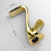 Plantex Pure Brass Single Knob Hot & Cold Mixer/Wash Basin Tap/Pillar Cock Tap for Washbasin/Deck Mount Sink Tap(Gold)