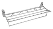 Plantex Stainless Steel Folding Towel Rack for Bathroom/Towel Shelf for Bathroom/Towel Hanger/Bathroom Accessories - 24 Inch (Pack of 2)