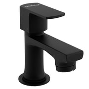 Plantex Pillar Tap for Wash Basin with Water Saving Aerator and Brass Spindle/Quarter Turn Basin Tap with Teflon Tape/Pillar Cocke for Wash Basin - Pack of 1 (Saga, Black)