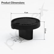 Plantex Knobs for Drawers/Drawer Knobs/Round Knob for Cabinets/Pull-Push Knob for Kitchen/Bedroom/Drawer - Pack of 3 (DC-Black & Z-Black)