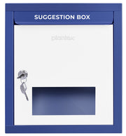 Plantex All in One Multipurpose Letter Box/Suggestion Box for Office/Post Box for Home gate/Donation Box/Complaint Box/with Lock -Wall Mount - (Blue & Ivory)