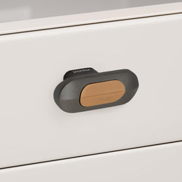 Plantex Knobs for Drawer/Drawer Knobs/Oval Knob for Cabinets/Drawer Handle/Pull-Push Knob for Kitchen/Bedroom Drawers - Pack of 1 (SH-432, Rose Gold & Grey)