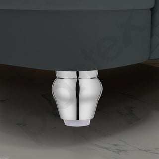 Plantex 3 Inch Sofa Legs for Bed Furniture/Sofa Legs for Table/Sofa Support Legs with Rubber Grip (Chrome Finish, 6 Pcs)