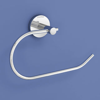 Plantex Smero Pure Brass Sleek Napkin Holder/Ring/Hand Napkin Holder for Wash Basin/Bathroom Accessories - Circle(Chrome)