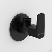 Plantex Angle Cock for Bathroom with Brass Spindle/Angle Valve for Bathroom/Bathroom Accessories Pack of 1 (Saga-Black)