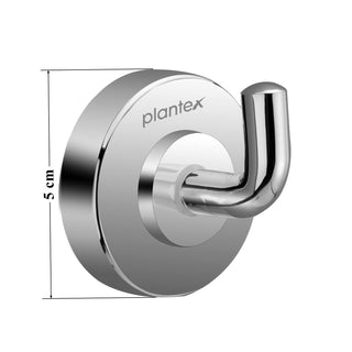 Plantex 304 Grade Stainless Steel Robe Hook/Cloth-Towel Hanger/Napkin Hanger/Bathroom Accessories - Daizy (Chrome)