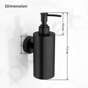 Plantex Liquid Soap Dispenser for Bathroom/Stainless Steel Shampoo Dispenser/Round Hand wash Dispense/Bathroom Accessories - Pack of 1 (Black)
