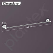 Plantex Stainless Steel Towel Holder for Bathroom/24 Inch Single Towel Rod/Towel Hanger/Stand/Bathroom Accessories - Pack of 1 (Chrome)
