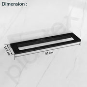 Plantex 20 Inch Acrylic Towel Hanger for Bathroom/Towel Rod for Kitchen/Napkin Holder/Stand/Towel Bar for Bathroom - Pack of 1 (VIB-126, Black)