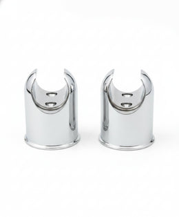 Plantex Hand Shower Holder For Bathroom/Adjustable Handheld Shower/Wand Holder/Wall Mount Bracket - Pack of 2 (Chrome)