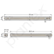 Plantex Heavy Duty 12-inch Joint-Less Tower Bolt for Wooden and PVC Doors for Home Main Door/Bathroom/Windows/Wardrobe - Pack of 8 (703, Silver - Chrome)