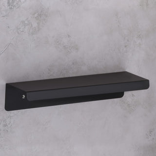 Plantex Stainless Steel Bathroom Shelf/Floating shelf/Storage Organizer/Rack for Bathroom/Kitchen/Living-room/Bathroom Accessories - Wall Mount (Matt Black - 14x5 inche)