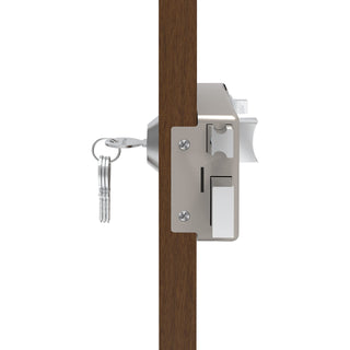 Plantex Heavy Duty Night Latch Door Lock with Key & Knob for Main Door/Inside Opening for Home,Hotel,Office - (Matt)