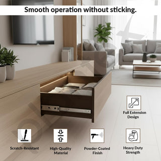 Plantex Drawer Channel/Regular Close Ball Bearing Channel for Drawer/Telescopic Drawer Channel for Wooden & Metals Drawers in Kitchen, Wardrobe, (14-Inch,Silver) 1 Pair Set