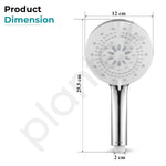 Plantex Hand Shower for Bathroom/6 Mode Multifunctional Shower/5-Inch ABS Plastic Silicone Handheld Shower Head/Easy Mode Switching – (Chrome & White, H459)