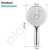 Plantex Hand Shower for Bathroom/6 Mode Multifunctional Shower/5-Inch ABS Plastic Silicone Handheld Shower Head/Easy Mode Switching – (Chrome & White, H459)