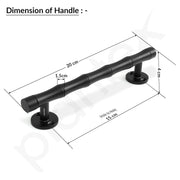 Plantex 8 Inch Heavy-Duty Stainless Steel Door Handle for Main Door/Pull Push Main Door Handle/3 Years Warranty Pack of 1 (S-140, Black)