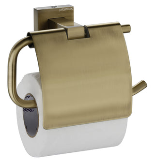 Plantex 304 Grade Stainless Steel Toilet Paper Roll Holder/Tissue Paper Holder for Bathroom Accessories - Wall Mount (Brass Antique)