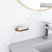 Plantex Smero Pure Brass Soap Holder for Bathroom & Kitchen/Soap Stand/Case/Dish/Bathroom Accessories - Smart (PVD Rose Gold)