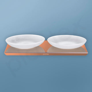 Plantex Stainless Steel Double Soap Dish/Soap Holder/Soap Stand/Bathroom Accessories - Wall Mount (Rose Gold-Matt)