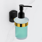 Plantex 304 Grade Stainless Steel Liquid Soap Dispenser/Shampoo Dispenser/Handwash Dispenser/Bathroom Accessories - Pack of 1 (Parv-Gold & Black)