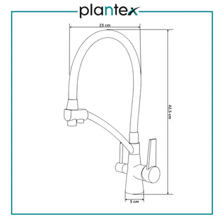 Plantex Pure Brass Kitchen Taps for Home Sink/3-in-1 Sink Mixer Tap with Built-in RO Outlet/360° Swivel Spout with Pull Down Kitchen Faucet-(Gold & Black)