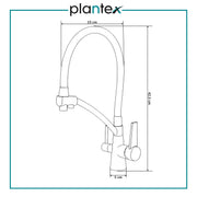 Plantex Pure Brass Kitchen Taps for Home Sink/3-in-1 Sink Mixer Tap with Built-in RO Outlet/360Ã‚Â° Swivel Spout with Pull Down Kitchen Faucet-(Gold & Black)