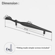 Plantex Cabinet Handle/96mm Handle for Cabinet/Wardrobe Handle/Door Pull-Push Handle for Home/Office - Pack of 1 (Black)