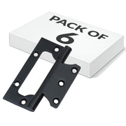 Plantex Stainless Steel Butterfly Hinges for Door/4 Inch x 14 Gauge Hinge/2.5 mm Hinges for Home/Office/Hotel/Non-Mortise Door Hinges - Pack of 6 (Black)