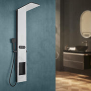 Plantex Shower Panel for Bathroom with Inbuilt Shelf/All in One Shower Panel/White Shower System for Bathroom/Full Shower Set with Jet Spray/Head Shower and Hand Shower - (KM-8105)