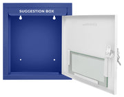 Plantex All in One Multipurpose Letter Box/Suggestion Box for Office/Post Box for Home gate/Donation Box/Complaint Box/with Lock -Wall Mount - (Blue & Ivory)