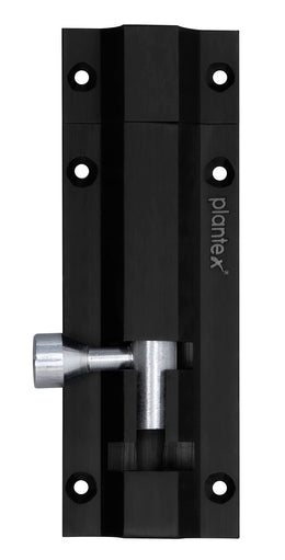Plantex Stainless Steel 4 inch Tower Bolt/Tower Bolt for Home,Offices Doors and Windows/Tower Bolt for Main Door/Door Latch/Kundi/Chitakini/Door Latch for Windows (Black, Pack of 1)