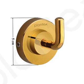 Plantex 304 Grade Stainless Steel Robe Hook/Cloth-Towel Hanger/Napkin Hanger/Bathroom Accessories Pack of 4, Daizy (Golden)