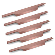 Plantex Profile Handle for Kitchen Cabinet/14 Inch Alluminium Drawer Profile Handle/Wardrobe Pull Handle for Home/Office/Hotel - Pack of 5 (Rose Gold)