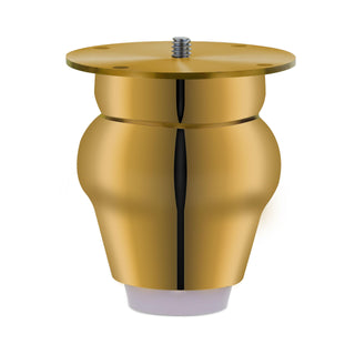 Plantex 3 Inch Sofa Legs for Bed Furniture/Sofa Legs for Table/Sofa Support Legs with Rubber Grip (Gold Finish, 8 Pcs)