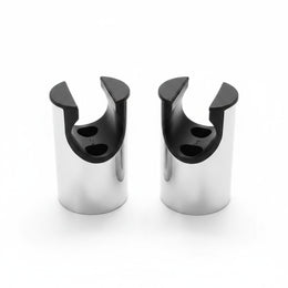 Plantex Hand Shower Holder For Bathroom/Adjustable Handheld Shower/Wand Holder/Wall Mount Bracket - Pack of 2 (Chrome & Black)