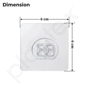 Plantex Self-Adhesive Single Sticker for Bathroom/Hanger for Bedroom/Livingroom/Magic Sticker for Wall/Strong Magic Adhesive Sticker for Kitchen Corner Shelf -Pack of 4 (6x6cm)