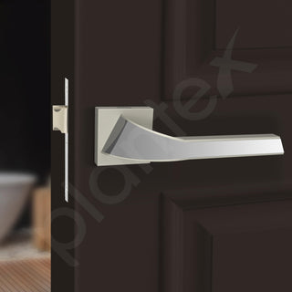 Plantex Heavy Duty Door Lock for Bathroom/Mortise Keyless Door Lock for Home/Store Room/Balcony/Office with Baby Latch (7090 – Satin White & Chrome Finish)