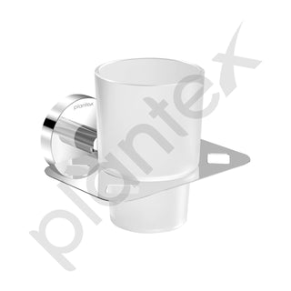 Plantex Smero Pure Brass Tooth Brush Holder/Tumbler Holder/Toothpaste Holder/Bathroom Accessories - Circle (Chrome)